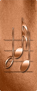 Music Notes Copper